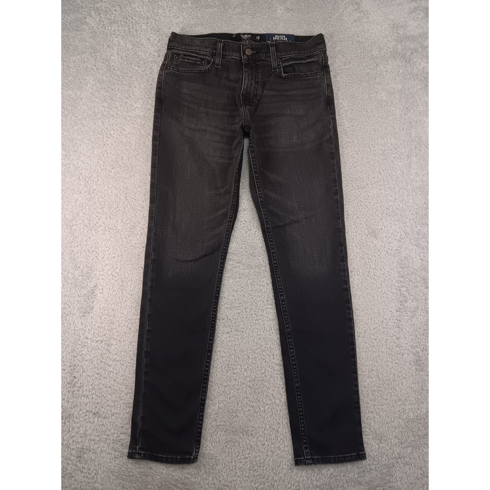 Hollister Jeans Men 30x30 Black NWT Epic Flex Skinny Denim